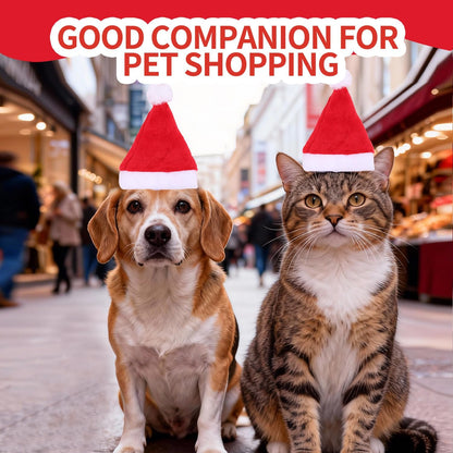 Dog Cat Pet Santa Hat Christmas Santa Claus 4 Pcs Pet Christmas Hats 5.5"X7.8" Dog Costume for Puppy Kitten Small Cats Dogs Pets